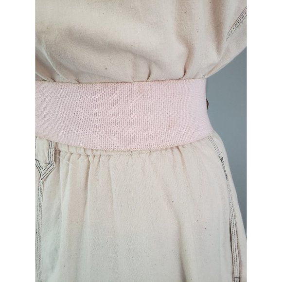 80s/90s‎ GAP Pink and Tan Leather Stretchy Waist Belt - Picture 3 of 5